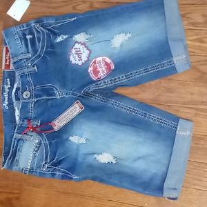 Amethyst Jeans girls Jeans Shorts,blue,Size S